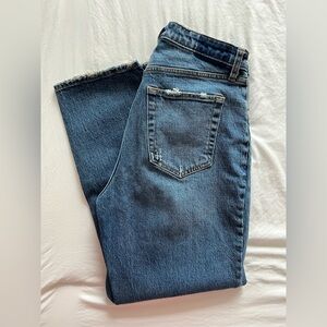 Abercrombie & Fitch The Dad High Rise Curve Love Blue Jeans